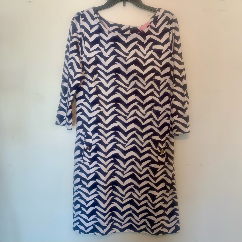 Lilly Pulitzer Charlene dress Size Large in The I Got Lucky Print - Picture 2 of 7